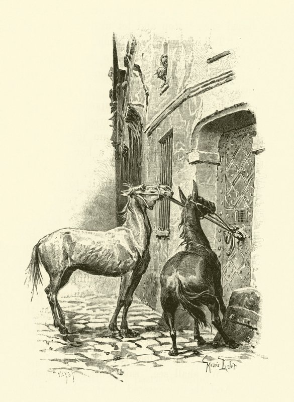 Ilustrace pro Tři mušketýři (rytina) od Maurice Leloir