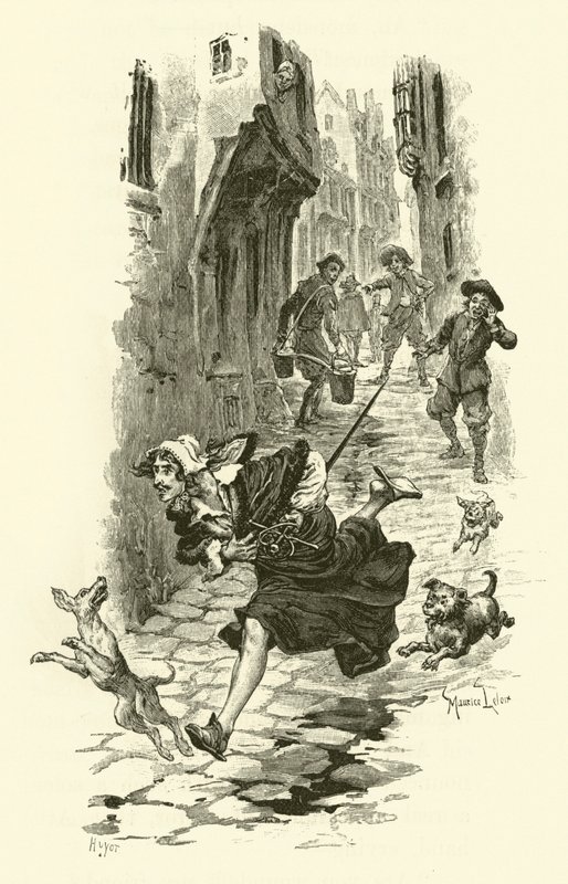 Ilustrace pro Tři mušketýři (rytina) od Maurice Leloir