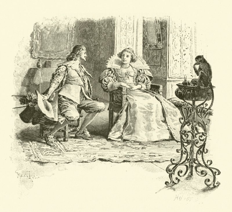 Ilustrace pro Tři mušketýry (rytina) od Maurice Leloir