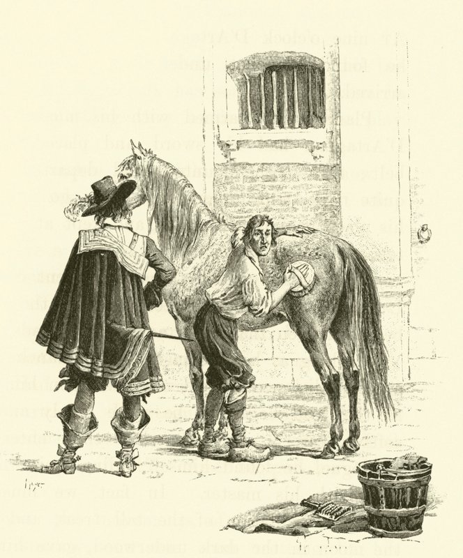 Ilustrace pro Tři mušketýry (rytina) od Maurice Leloir