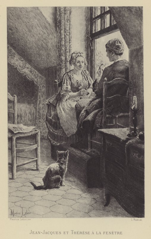Jean-Jacques a Therese u okna (hlubotisk) od Maurice Leloir