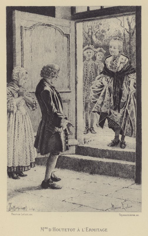 Madame de Houtetout v Ermitáži (rytina) od Maurice Leloir