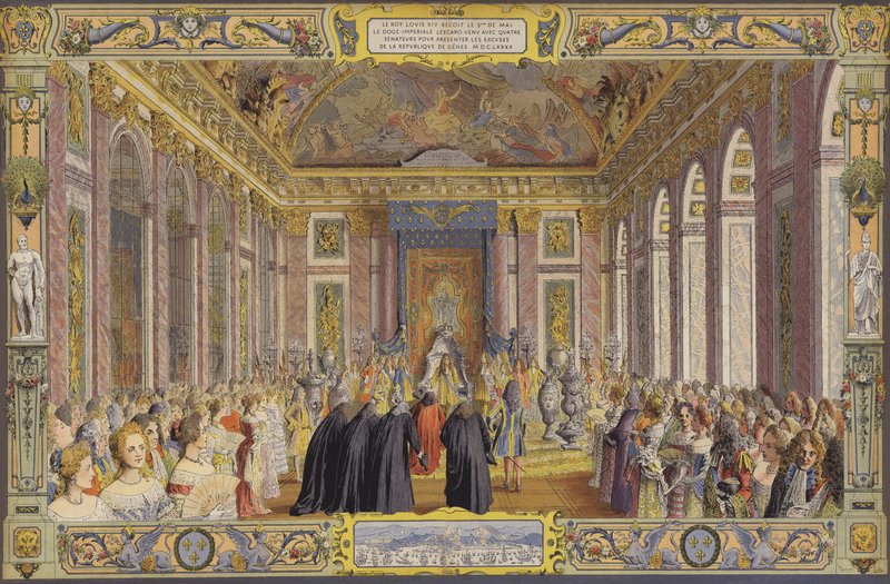Přijetí janovského dóžete v La Galerie des Glaces, Versailles od Maurice Leloir