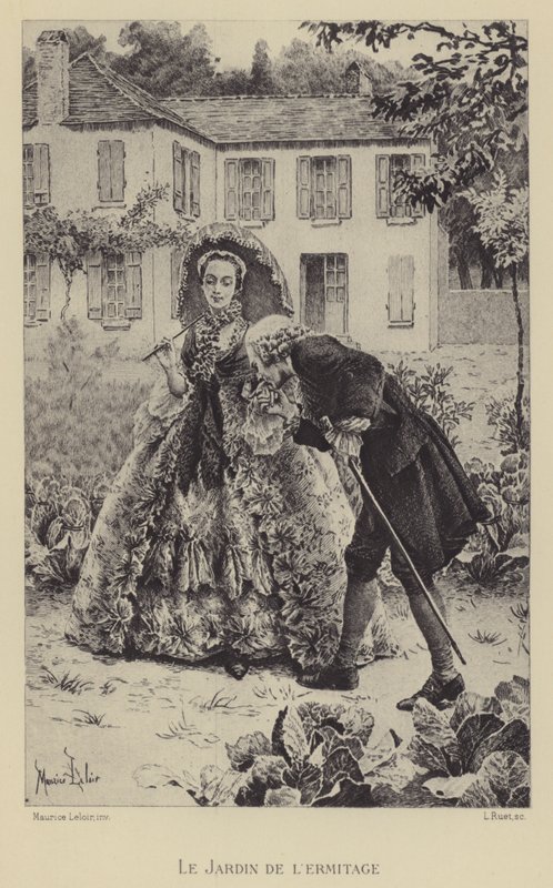 Zahrada Ermitáže (hlubotisk) od Maurice Leloir