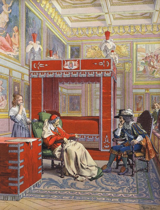 Poslední návštěva krále Ludvíka XIII. u umírajícího Richelieu od Maurice Leloir