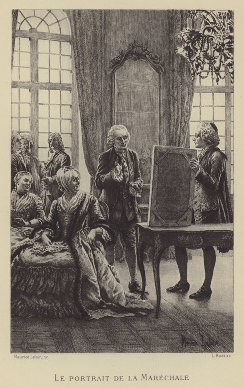 Portrét Marechale (hlubotisk) od Maurice Leloir