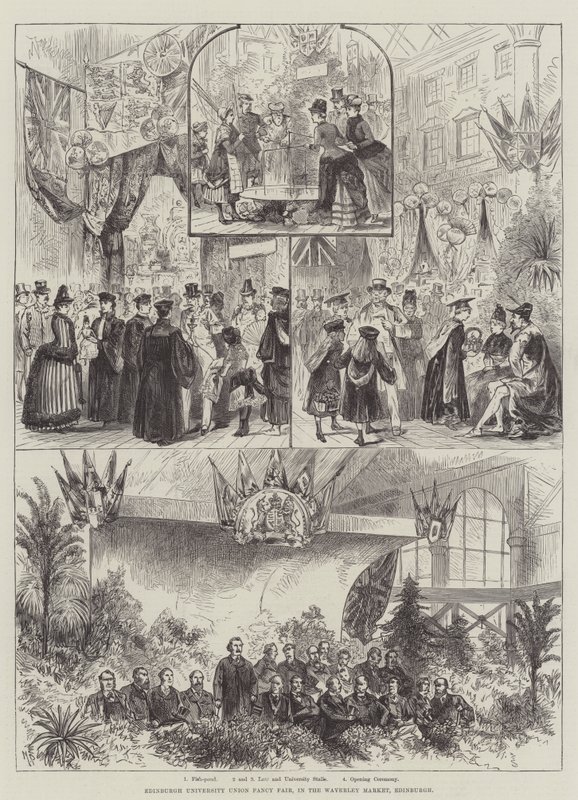 Edinburgh University Union Fancy Fair, na Waverley Market, Edinburgh od Melton Prior