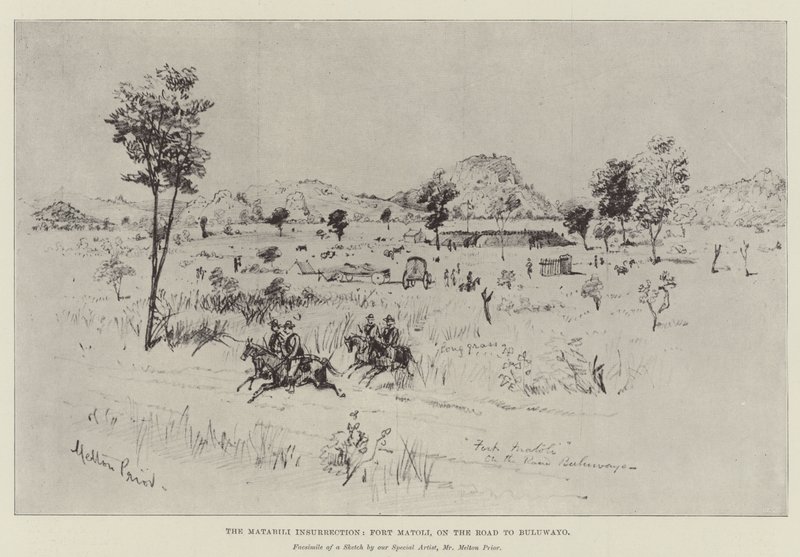 Povstání Matabili, Fort Matoli, na cestě do Bulawayo od Melton Prior