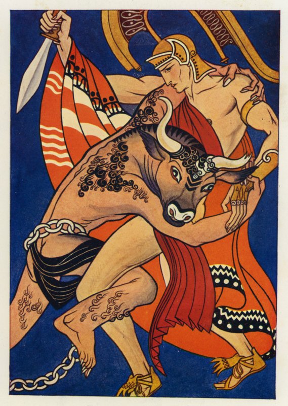Theseus a Minotaurus od Merlyn Mann