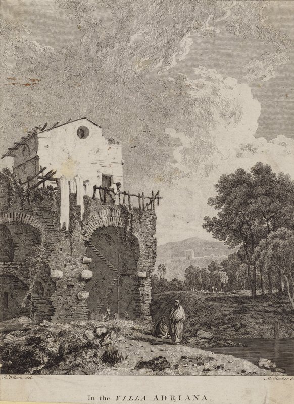 Ve vile Adriana, Itálie od Michael 1743 1801 after Rooker