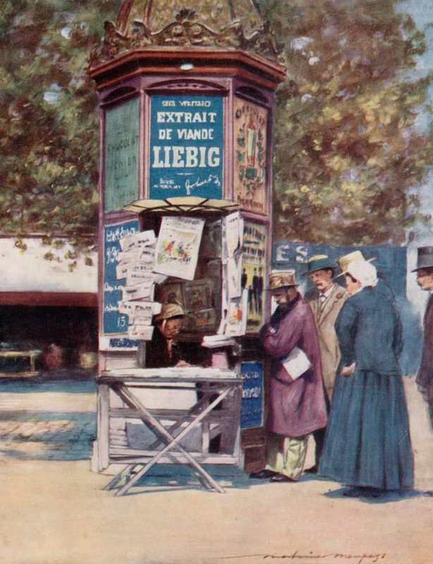 V kiosku v Paříži od Mortimer Ludington Menpes