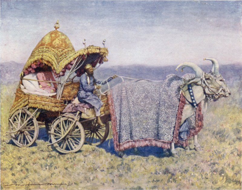 Native Bullock-vozík z Bikanir od Mortimer Ludington Menpes