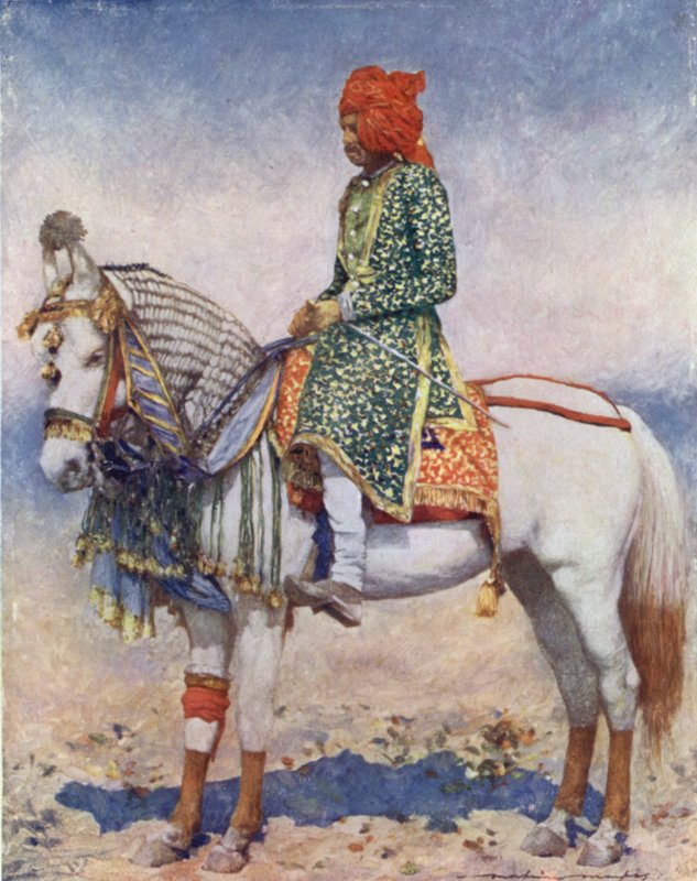 Výkonný kůň ze státu Alwar od Mortimer Ludington Menpes