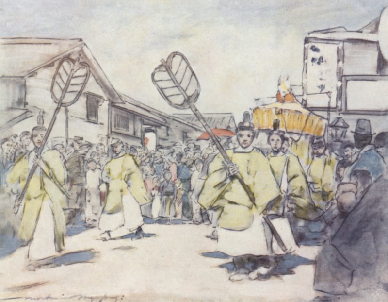 Náboženský průvod od Mortimer Ludington Menpes