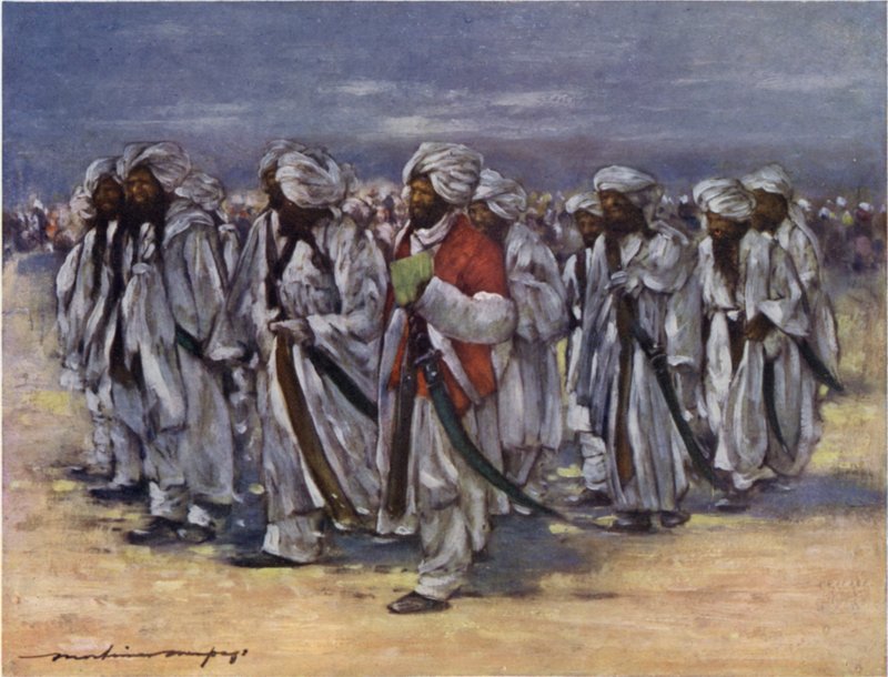 Baluch Chiefs na Durbar Day od Mortimer Ludington Menpes