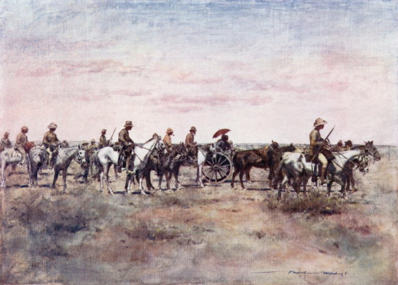 Búrští zajatci na cestě z Paardebergu od Mortimer Ludington Menpes
