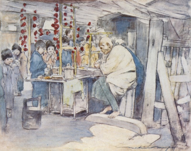 Nákup sladkostí od Mortimer Ludington Menpes