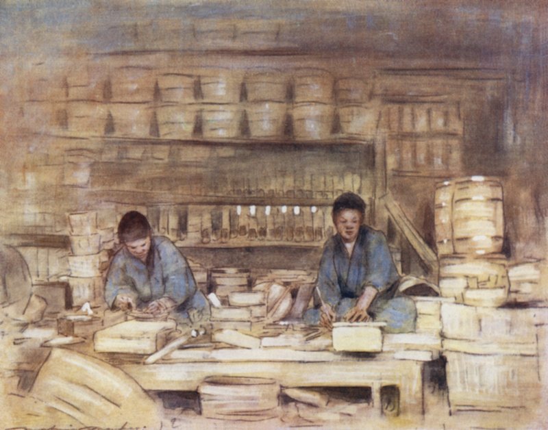 Tesaři v práci od Mortimer Ludington Menpes