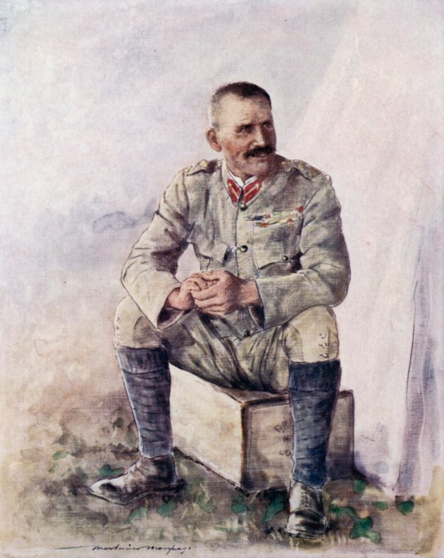 Generálporučík Hector Macdonald u Bloemfonteinu od Mortimer Ludington Menpes