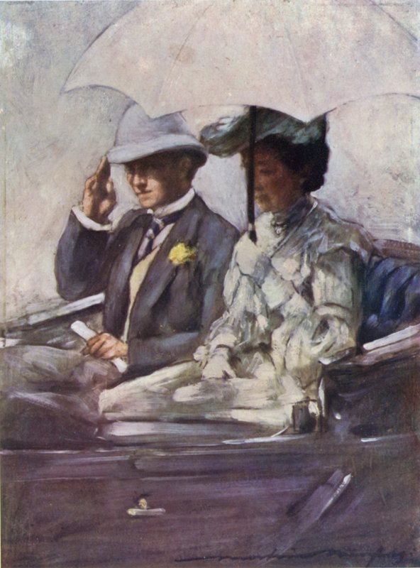 Lord Curzon a vévodkyně z Connaughtu na cestě k Zádržníkům“ Show od Mortimer Ludington Menpes