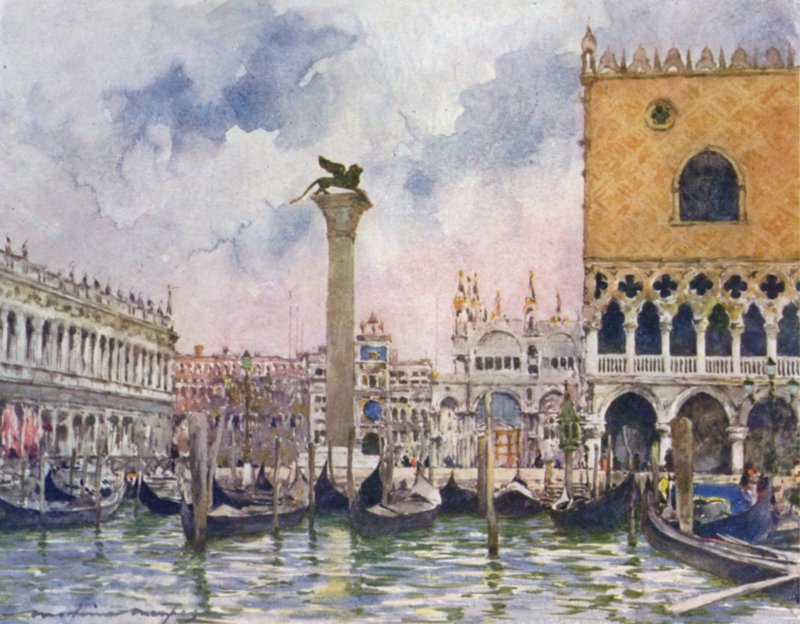 Piazza svatého Marka od Mortimer Ludington Menpes