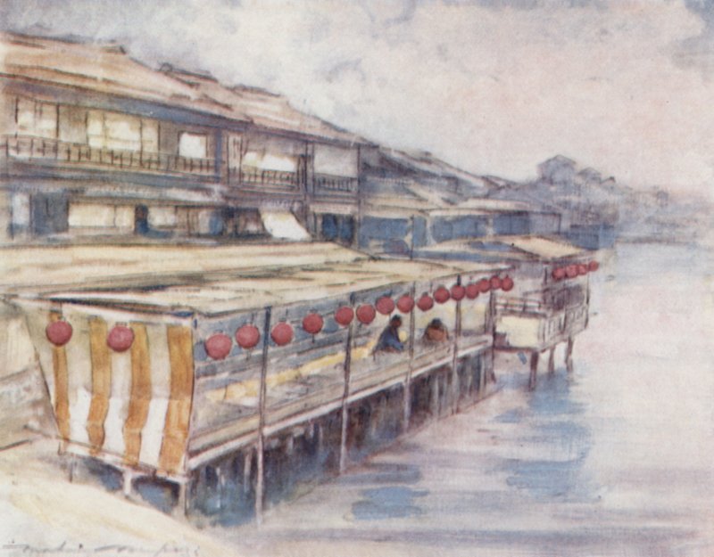 Čajovna u řeky od Mortimer Ludington Menpes