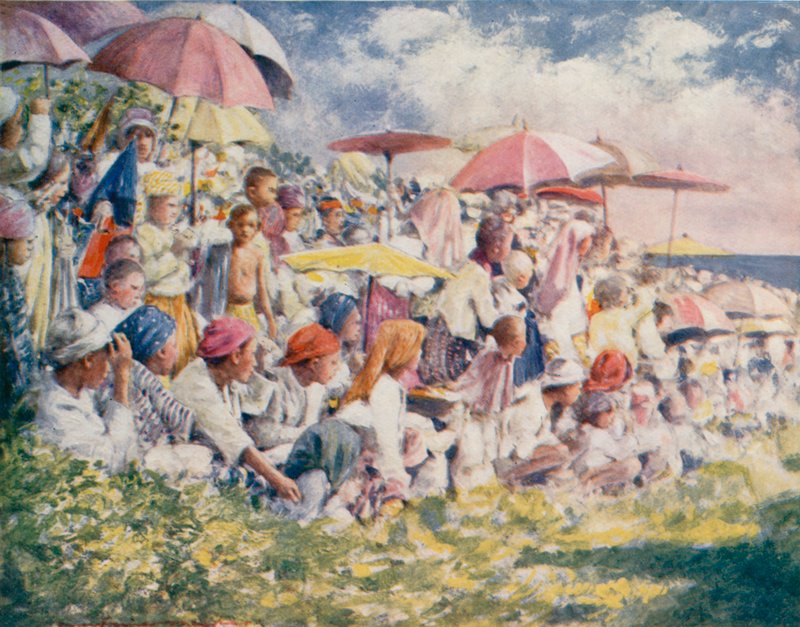 Sledování závodu lodí od Mortimer Ludington Menpes