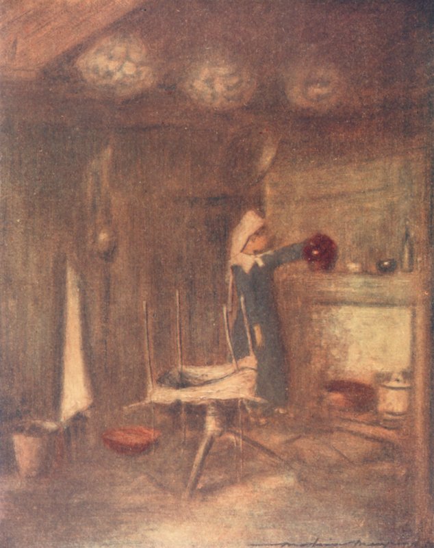 Chalupa Home (barevná litografie) od Mortimer Ludington Menpes