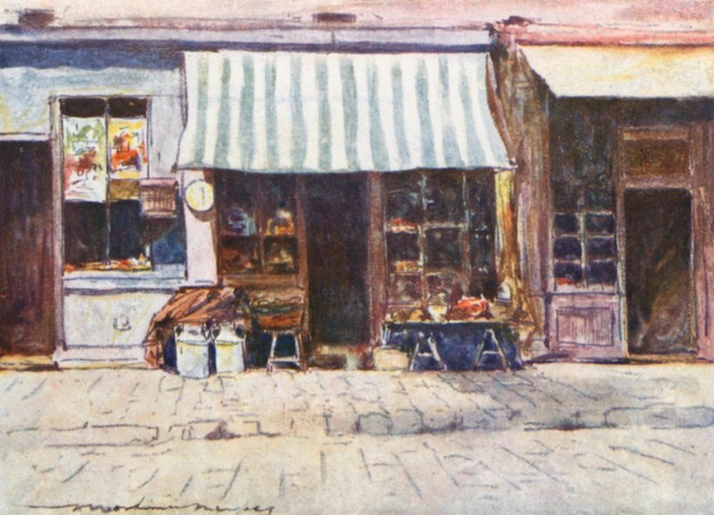 Cremerie v Rue St Honore od Mortimer Ludington Menpes