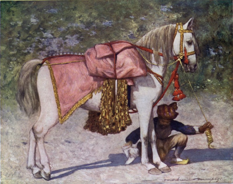 Slavný lední kůň v družině Rao of Cutch od Mortimer Ludington Menpes