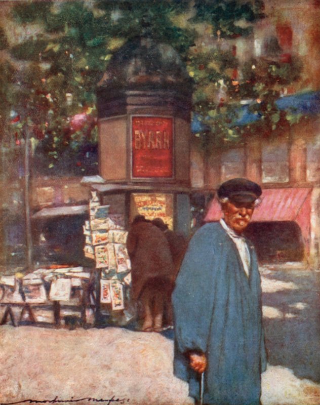 Kiosek na bulváru od Mortimer Ludington Menpes