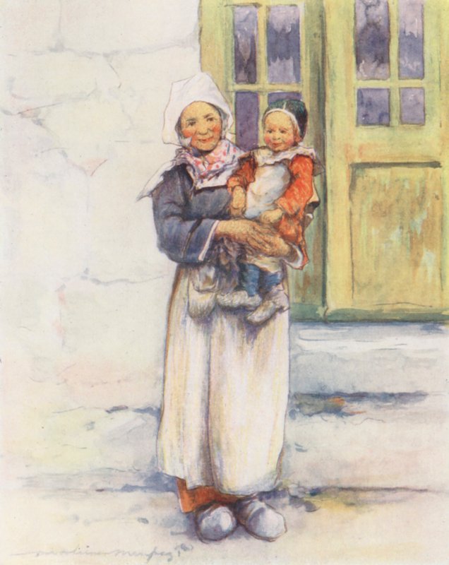 Malá matka (barevná litografie) od Mortimer Ludington Menpes