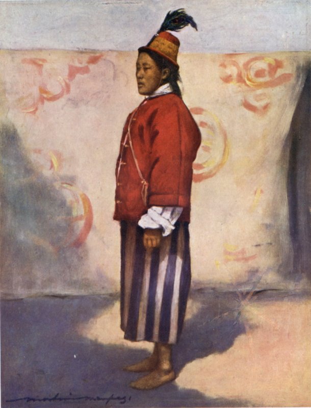 Voják maharádže ze Sikkim (barevné lito) od Mortimer Ludington Menpes
