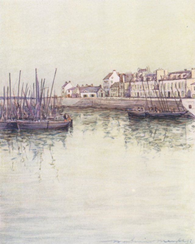 Přístav Concarneau (barevná litografie) od Mortimer Ludington Menpes