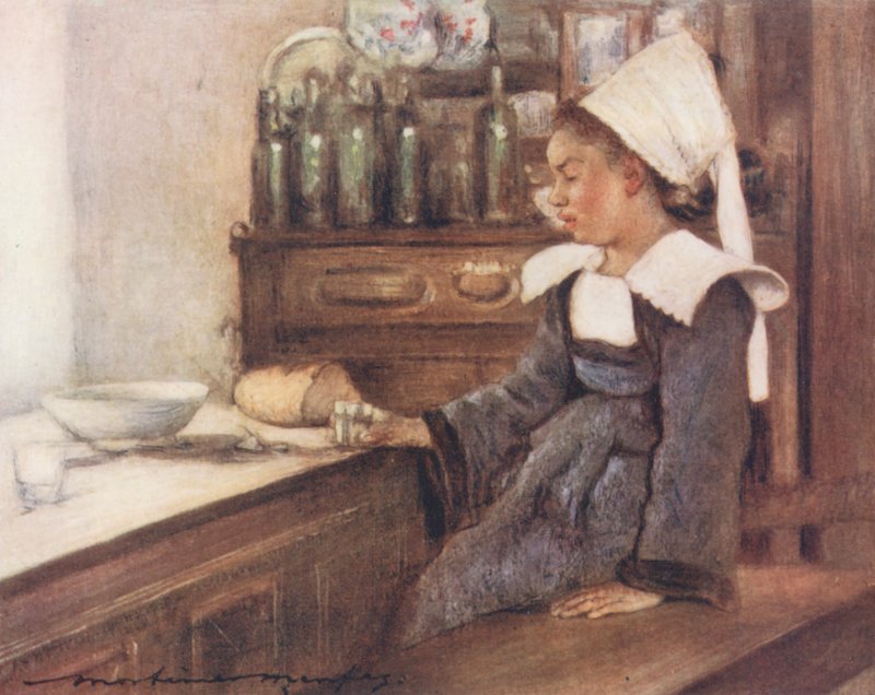 Dejeuner (barevná litografie) od Mortimer Ludington Menpes