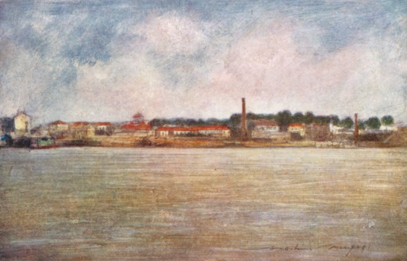 Továrny na Seině od Mortimer Ludington Menpes