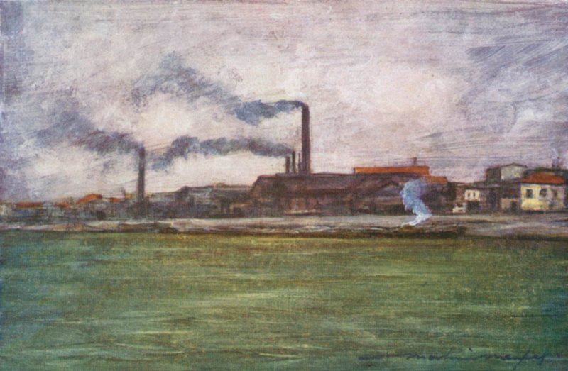 Tovární komíny od Mortimer Ludington Menpes