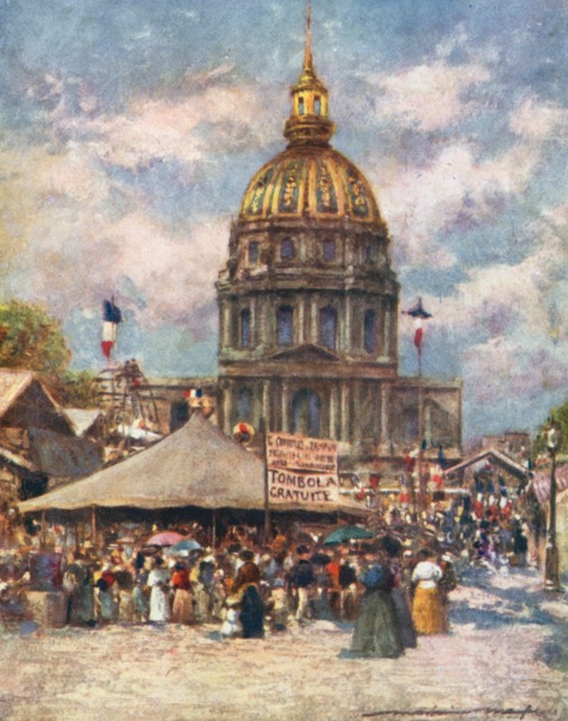 Hotel Des Invalides v Fete od Mortimer Ludington Menpes