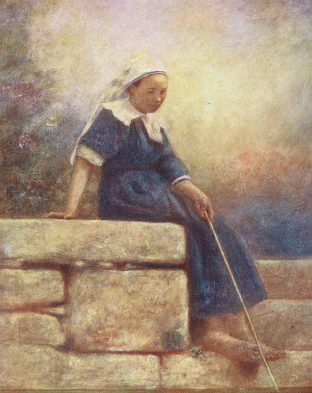 Hodiny nečinnosti (barevná litografie) od Mortimer Ludington Menpes