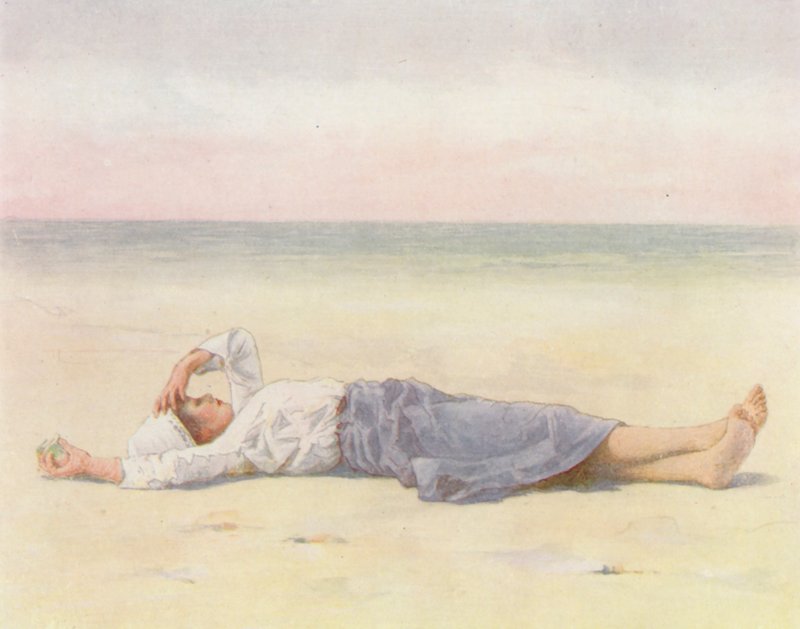 V oku slunce (barevná litografie) od Mortimer Ludington Menpes