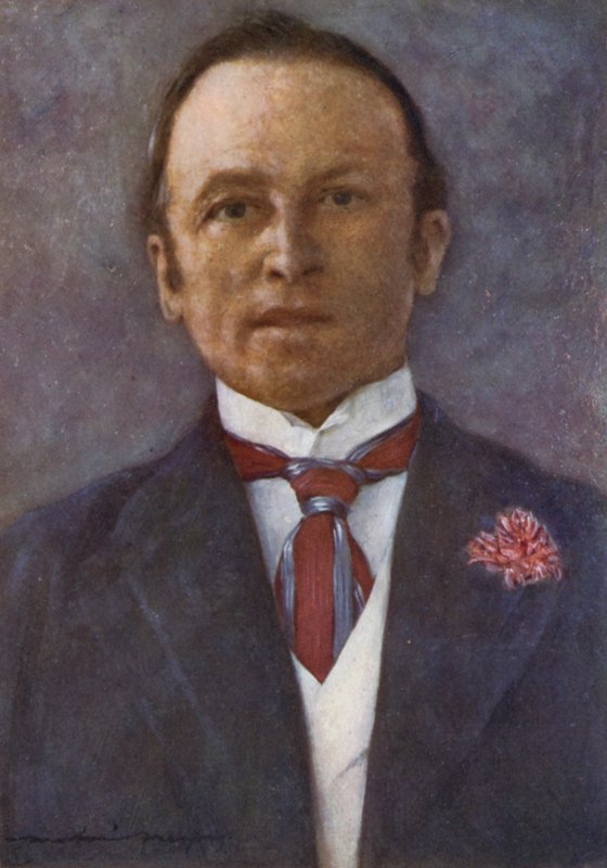Lord Curzon ve své studii v Dillí (barevné lito) od Mortimer Ludington Menpes