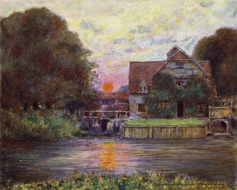 Mlýn Mapledurham od Mortimer Ludington Menpes