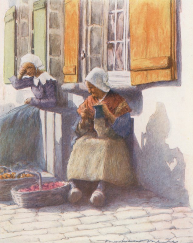 Na nábřeží v Pont-Aven (barevná litografie) od Mortimer Ludington Menpes