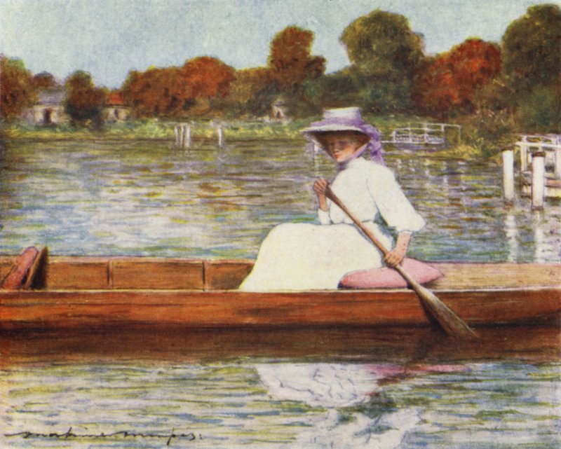 Pangbourne z hotelu Swan od Mortimer Ludington Menpes