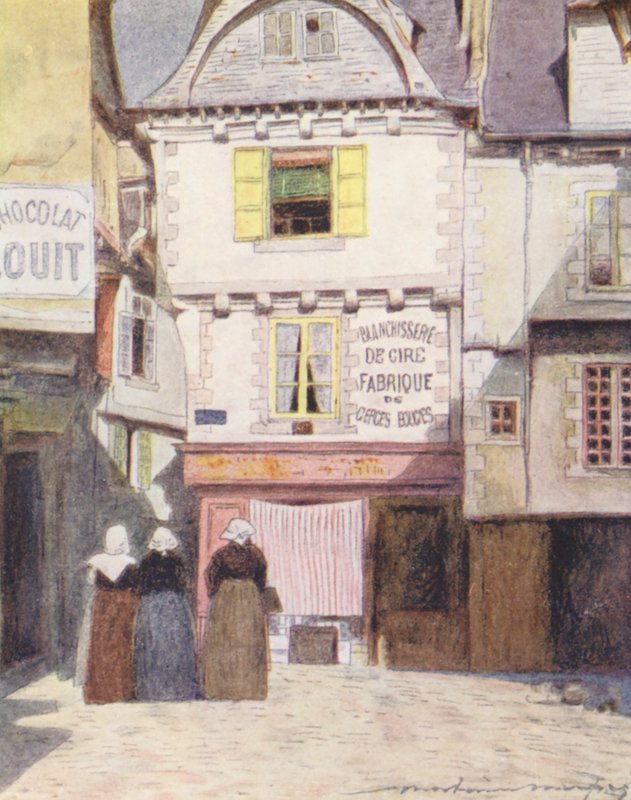 Place Henri Quatre, Vannes (barevná litografie) od Mortimer Ludington Menpes