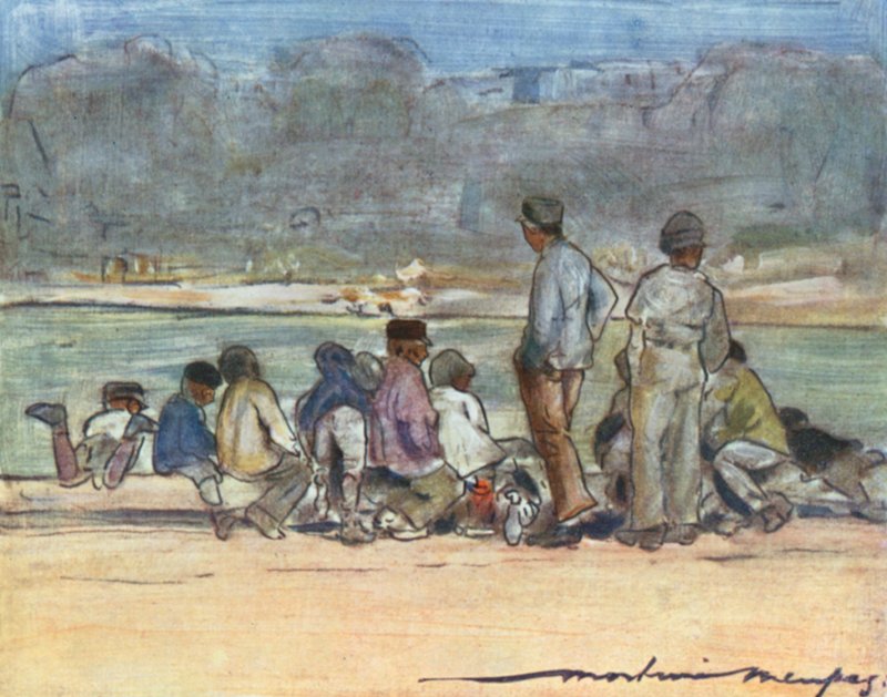 Rybník u Tuileries od Mortimer Ludington Menpes