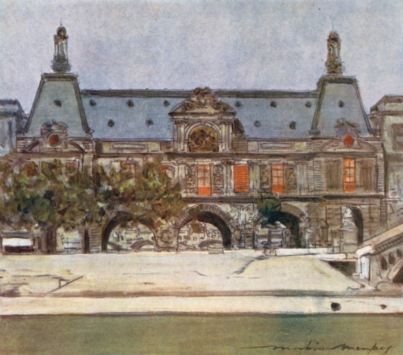 Louvre od Mortimer Ludington Menpes