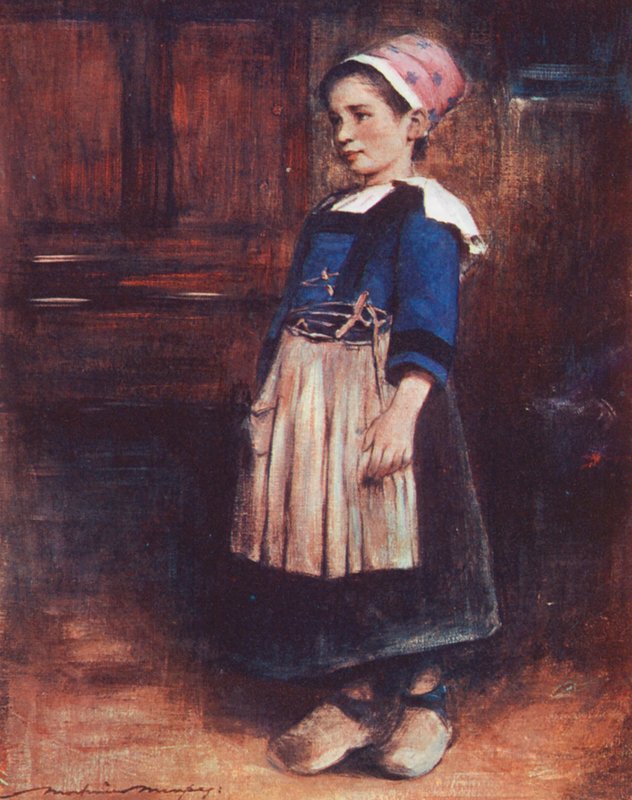 Děti světa: Breton, Nejlepší šaty Marie-Jeanne (barevná litografie) od Mortimer Ludington Menpes