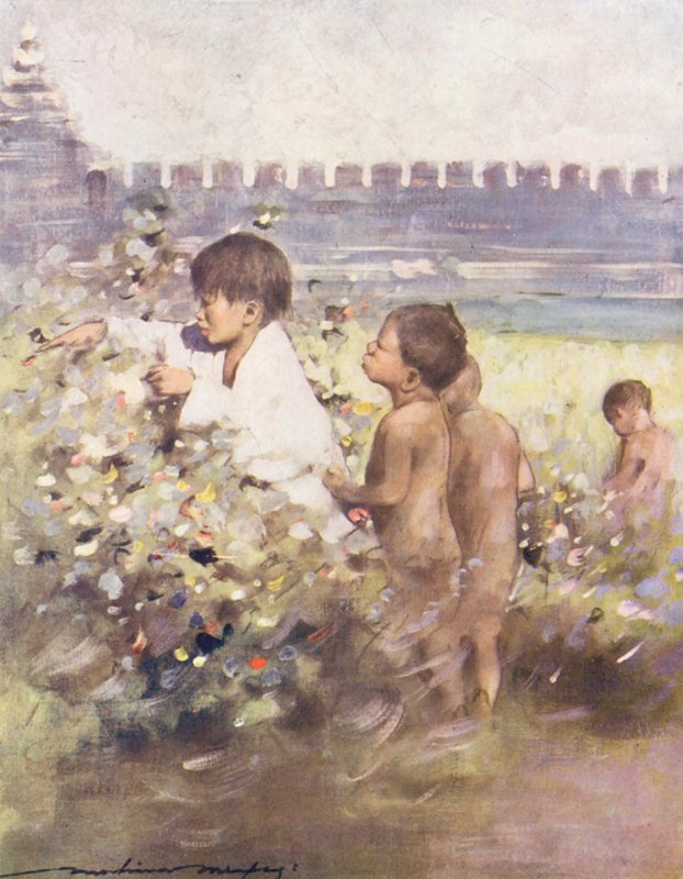 Děti světa: (barevná litografie) od Mortimer Ludington Menpes