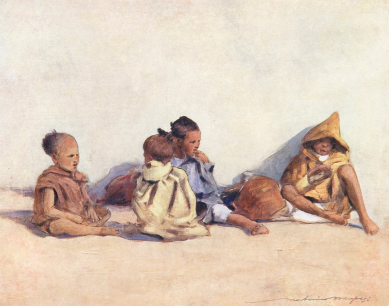 Děti světa: (barevná litografie) od Mortimer Ludington Menpes